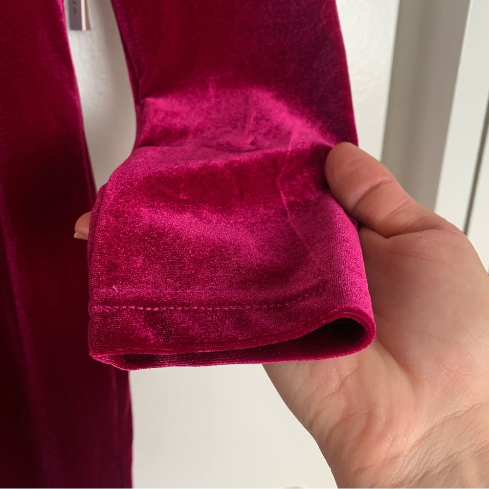 Aqua Velvet Rosette Bodycon Dress - Picture 5 of 13